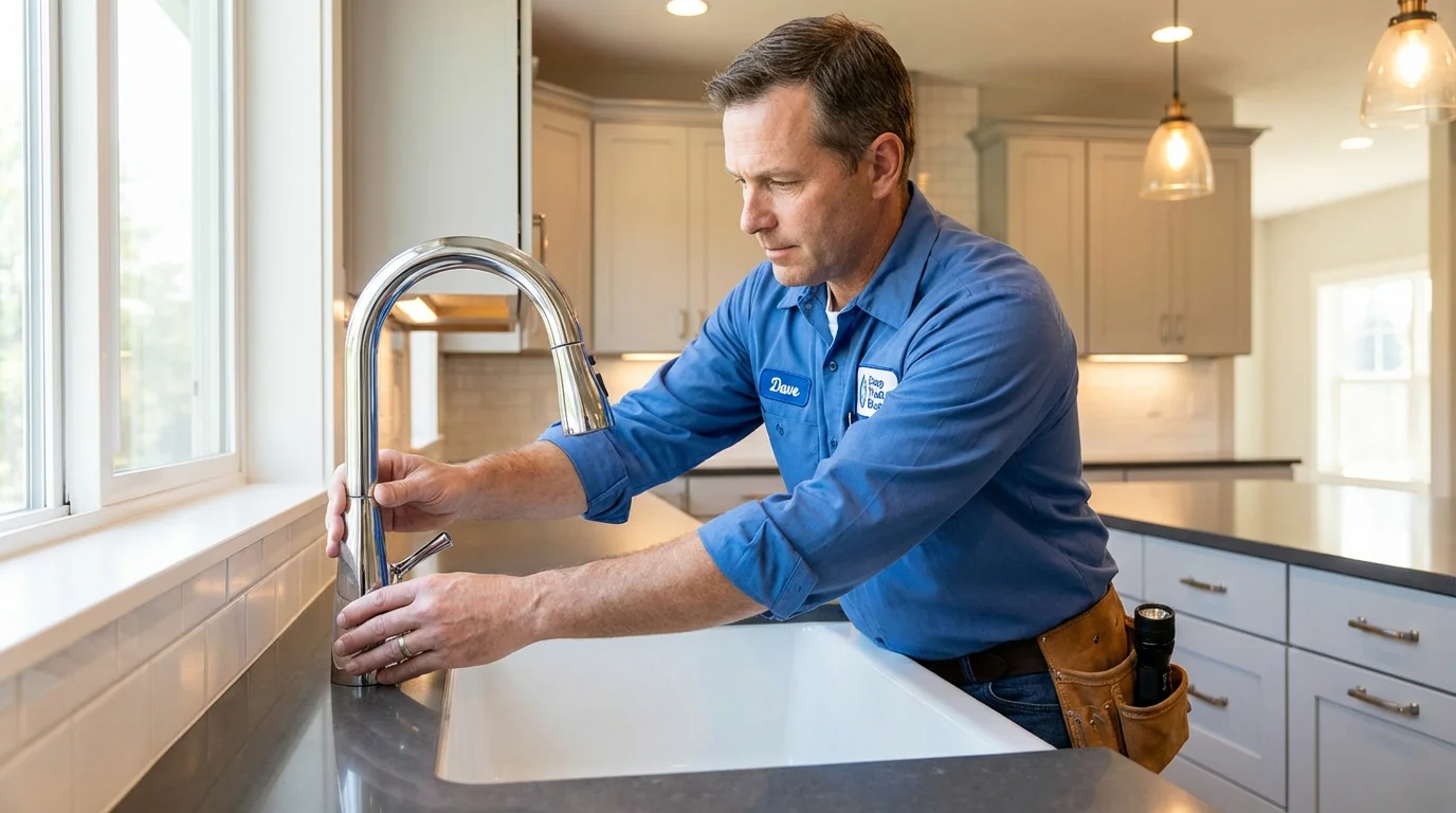 Kitchen faucet installation by Johns Plumbing LLC in Villa Rica